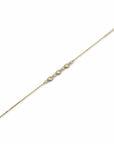 14K Yellow Gold Bracelet With 0.12 Carat White Diamonds