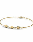 14K Yellow Gold Bracelet With 0.12 Carat White Diamonds