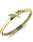 14K Gold Bracelet With 0.45 Carat White Diamonds