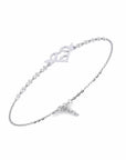 14K White Gold Bracelet With 0.15 Carat White Diamonds