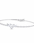 14K White Gold Bracelet With 0.15 Carat White Diamonds