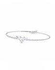 14K White Gold Bracelet With 0.15 Carat White Diamonds