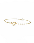 14K Gold Bracelet With 0.15 Carat White Diamonds