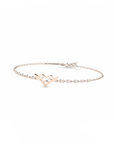 14K Rose Gold Bracelet With 0.15 Carat White Diamonds