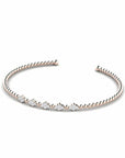 14K Rose Gold Bracelet With 0.30 Carat White Diamonds