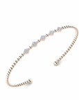 14K Rose Gold Bracelet With 0.30 Carat White Diamonds