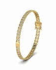 14K Gold Bracelet With 0.92 Carat White Diamonds