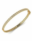 14K Gold Bracelet With 0.92 Carat White Diamonds