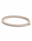 14K Rose Gold Bracelet With 0.92 Carat White Diamonds