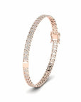 14K Rose Gold Bracelet With 0.92 Carat White Diamonds