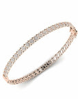 14K Rose Gold Bracelet With 0.92 Carat White Diamonds