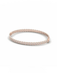 14K Rose Gold Bracelet With 0.92 Carat White Diamonds