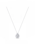 14K White gold necklace with 0.12 carat White Diamonds