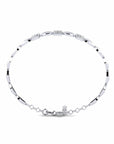 14K White Gold  Bracelet With 0.30 Carat White Diamonds