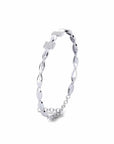 14K White Gold  Bracelet With 0.30 Carat White Diamonds