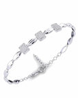 14K White Gold  Bracelet With 0.30 Carat White Diamonds