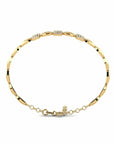 14K Gold  Bracelet With 0.30 Carat White Diamonds