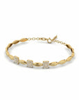 14K Gold  Bracelet With 0.30 Carat White Diamonds