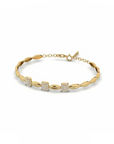 14K Gold  Bracelet With 0.30 Carat White Diamonds