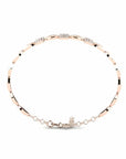 14K Rose Gold  Bracelet With 0.30 Carat White Diamonds