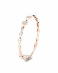 14K Rose Gold  Bracelet With 0.30 Carat White Diamonds