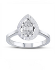 14K White gold ring with 0.12 carat White Diamonds