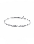 14K White Gold  Bracelet With 0.06 Carat White Diamonds