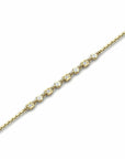 14K Gold  Bracelet With 0.06 Carat White Diamonds