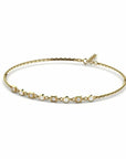 14K Gold  Bracelet With 0.06 Carat White Diamonds