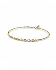 14K Gold  Bracelet With 0.06 Carat White Diamonds