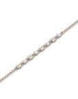 14K Rose Gold  Bracelet With 0.06 Carat White Diamonds