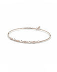 14K Rose Gold  Bracelet With 0.06 Carat White Diamonds