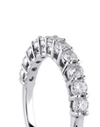 14K White gold ring with 1.00 carat White Diamonds