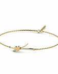 14K Gold  Bracelet With 0.09 Carat Stone