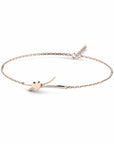 14K Rose Gold  Bracelet With 0.09 Carat Stone