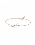 14K Rose Gold  Bracelet With 0.09 Carat Stone