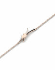 14K Rose Gold Bracelet With 0.09 Carat Stone