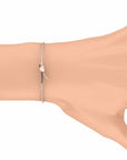 14K Rose Gold Bracelet With 0.09 Carat Stone