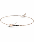 14K Rose Gold Bracelet With 0.09 Carat Stone