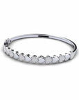 14K White Gold  Bracelet With 0.56 Carat White Diamonds