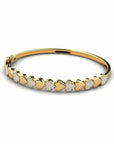 14K Gold  Bracelet With 0.56 Carat White Diamonds