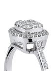 14K White gold ring with 0.28 carat White Diamonds