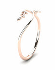 14K Rose Gold  Bracelet With 0.15 Carat White Diamonds