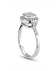 14K White gold ring with 0.28 carat White Diamonds