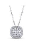 14K White gold necklace with 0.22 carat White Diamonds