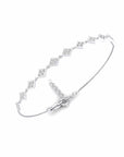 14K White Gold  Bracelet With 0.66 Carat White Diamonds