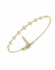 14K Gold  Bracelet With 0.66 Carat White Diamonds