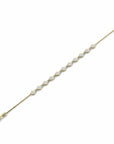 14K Gold  Bracelet With 0.66 Carat White Diamonds