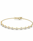 14K Gold  Bracelet With 0.66 Carat White Diamonds