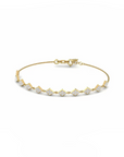 14K Gold  Bracelet With 0.66 Carat White Diamonds